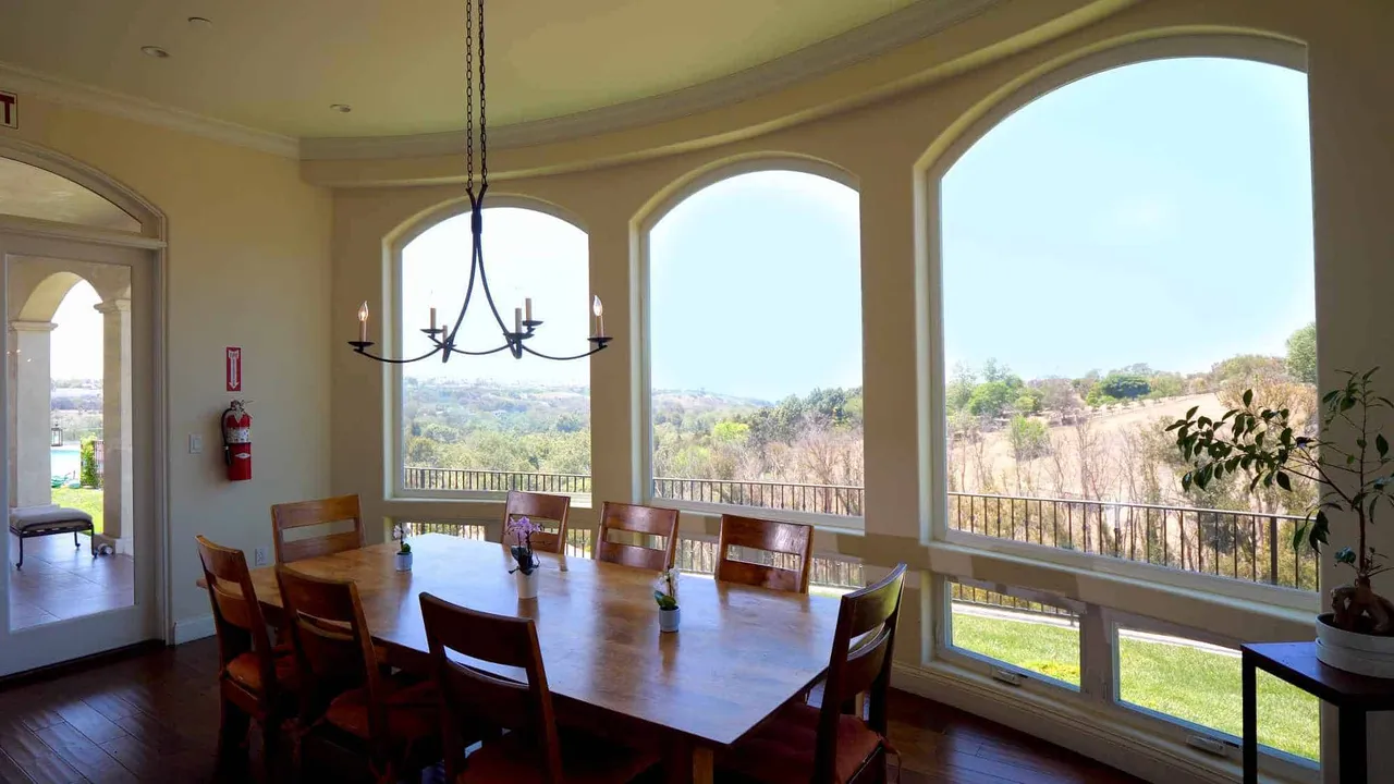 View of a dining in room in our luxury Malibu drug rehab.